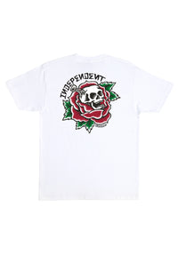 Dressen Skull Rose Heavyweight white Rueckenansicht