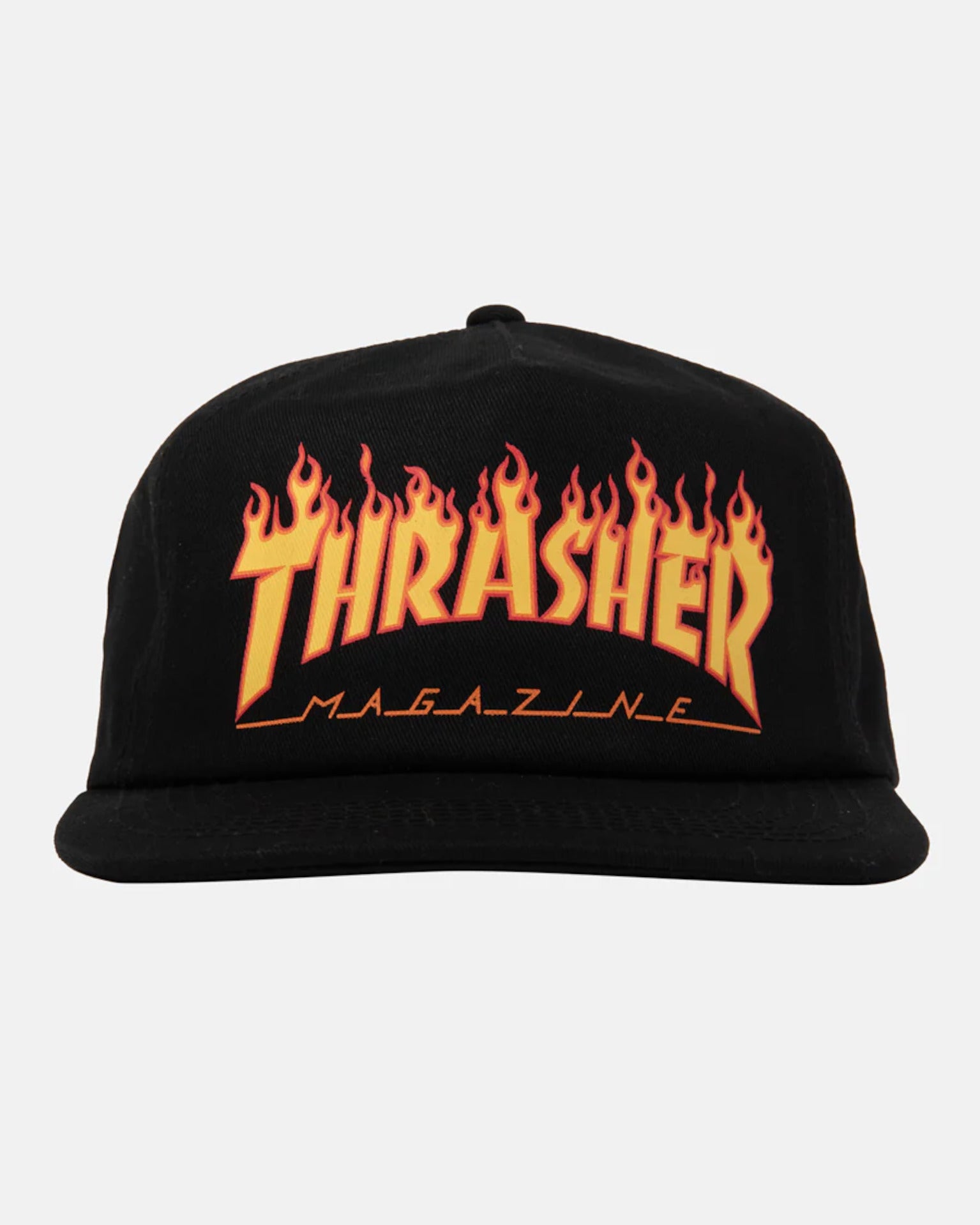 Printed Flame Snapback black Vorderansicht