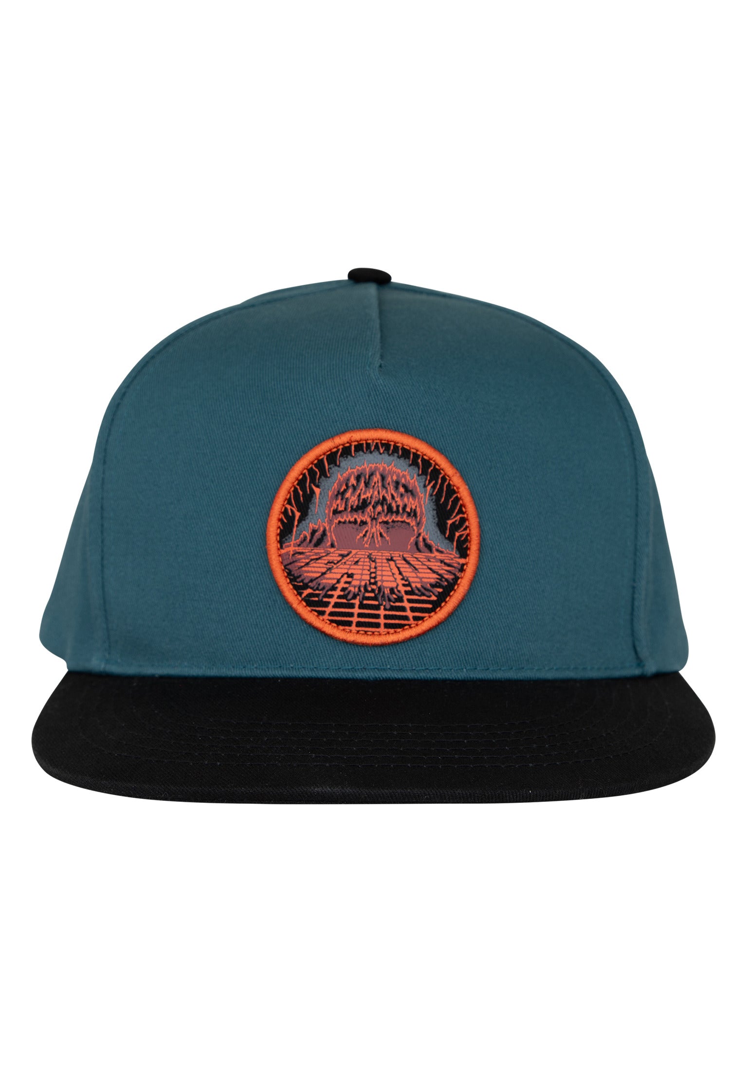 Lost At Sea 5-Panel Structured Snapback darkgreen-black Vorderansicht