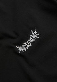 Collar Garment Dyed Knit black Rueckenansicht