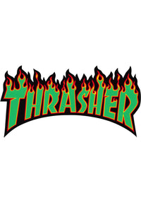 Flame Sticker Medium rasta Vorderansicht