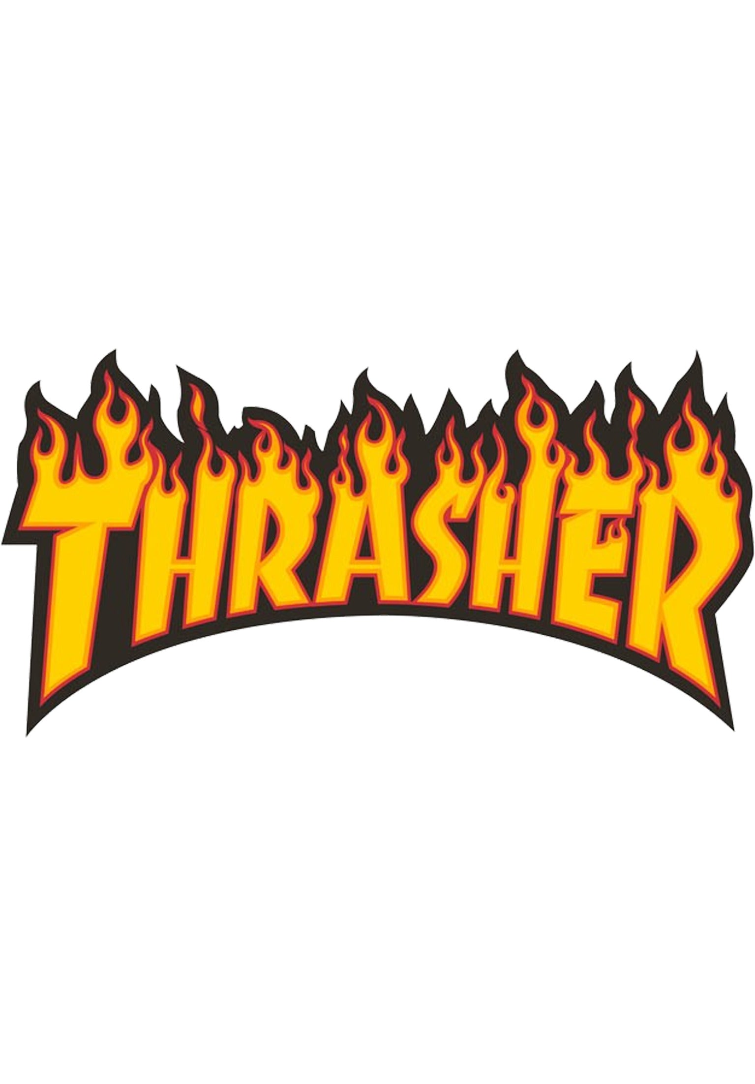 Flame Sticker Large black Vorderansicht