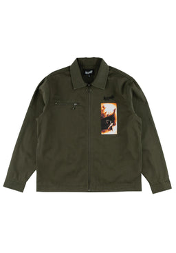 Smite Twill Work Shirt w/ Patch forest Vorderansicht