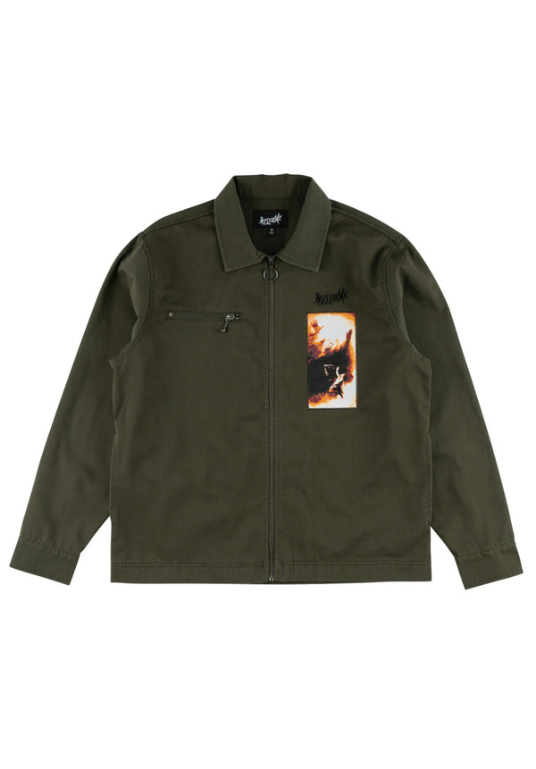 Smite Twill Work Shirt w/ Patch forest Vorderansicht