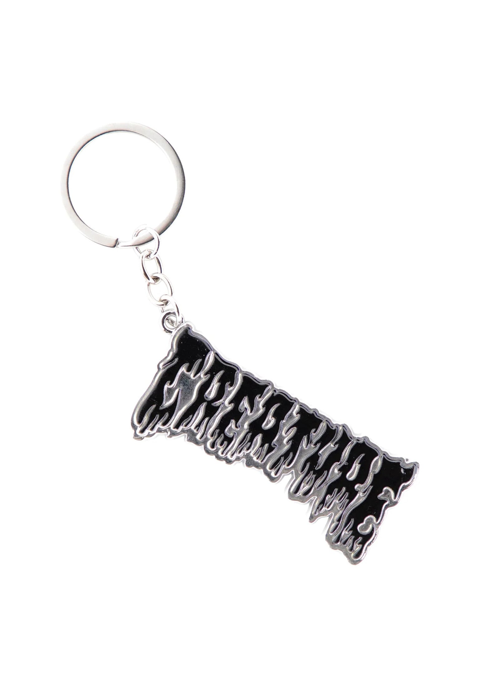 Hesher Flame Key Chain silver Vorderansicht