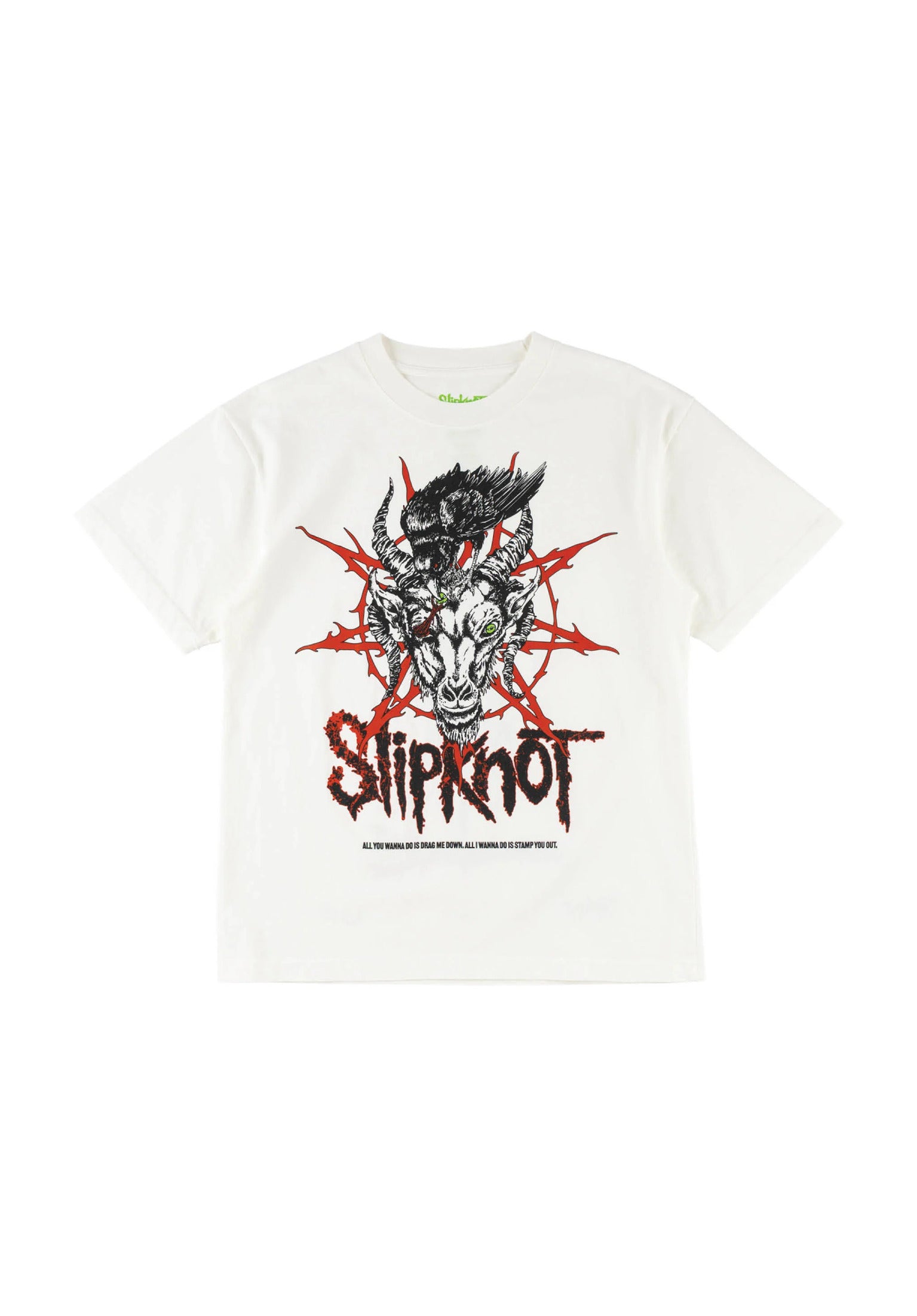 x Slipknot Spit It Out Boxy Garment-Dyed white Vorderansicht