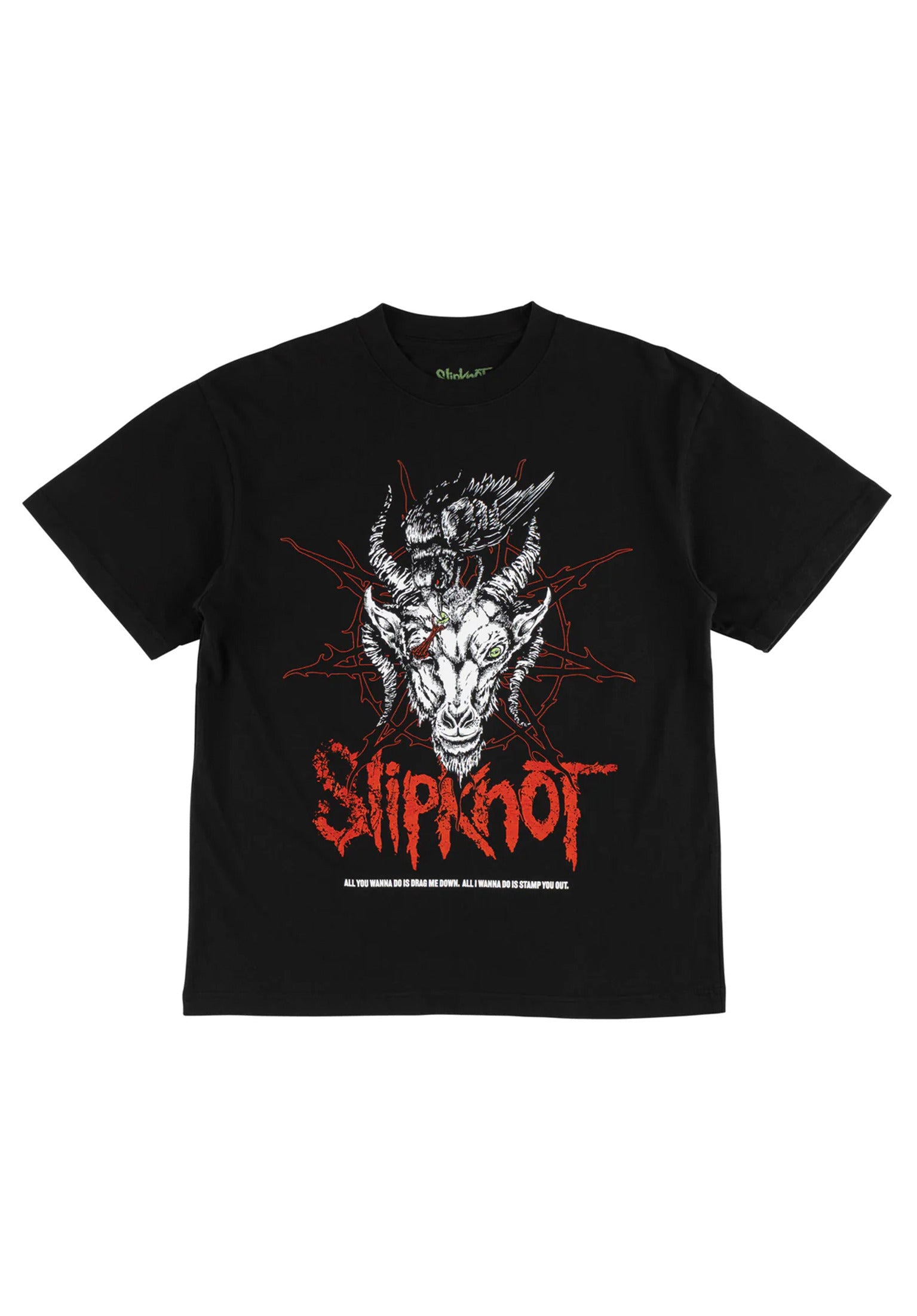 x Slipknot Spit It Out Boxy Garment-Dyed black Vorderansicht