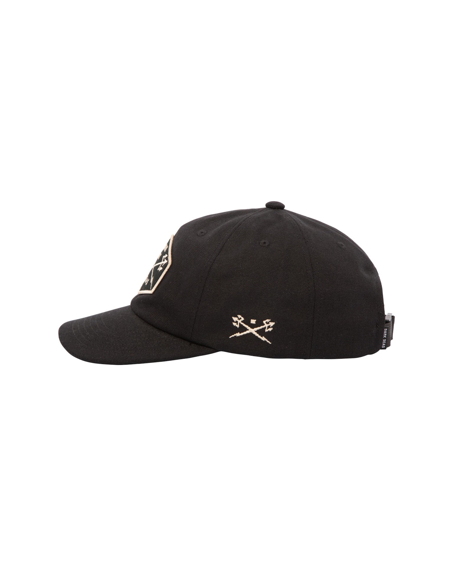 Everest 6-Panel Unstructured black Closeup1