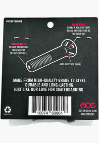 Allen 7/8 AF1 Hollow Bolts with Grippers black Rueckenansicht