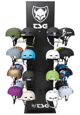 Helmet Quad Display Wood Vorderansicht