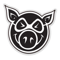Head Large Sticker black-white Vorderansicht