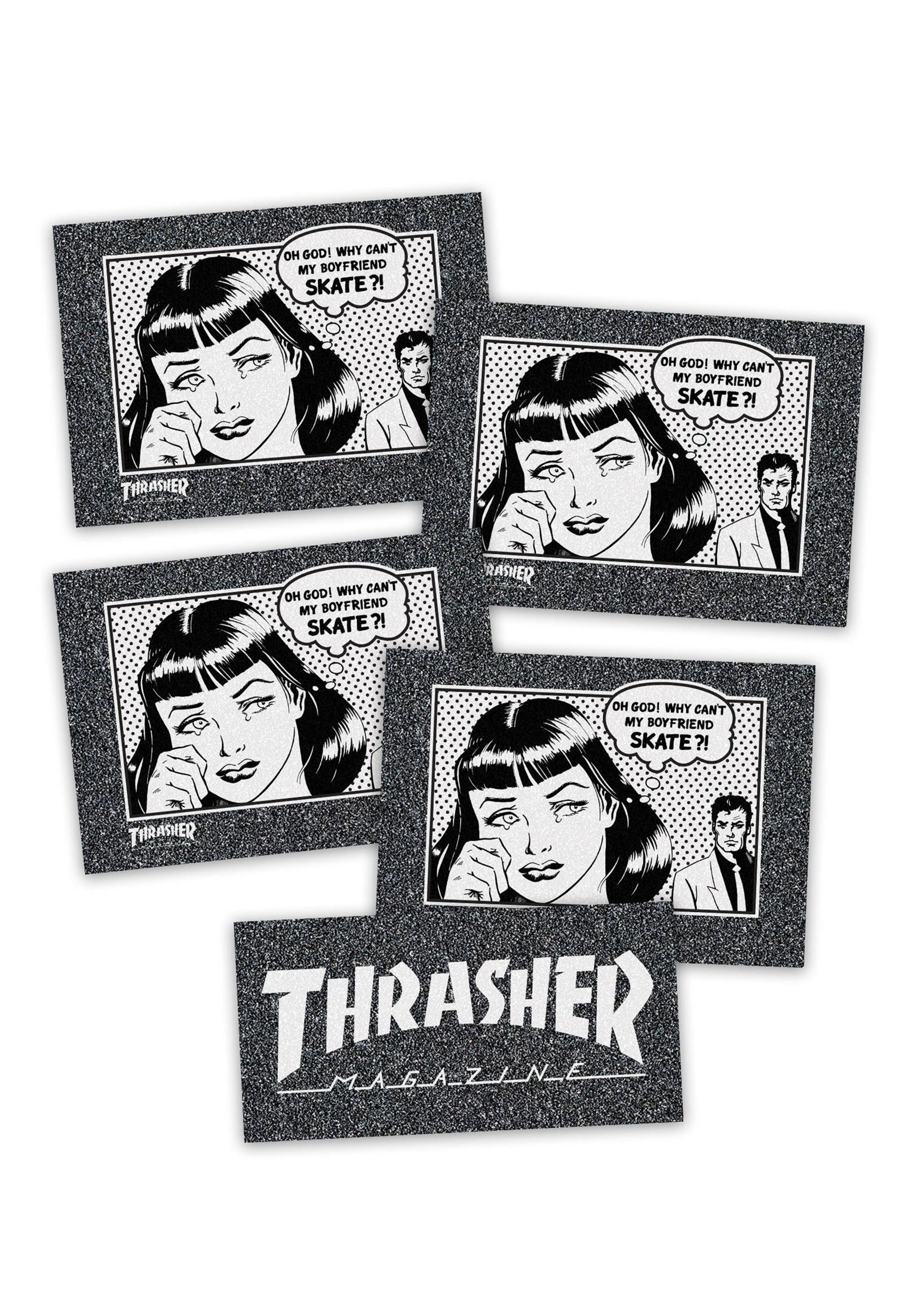 Thrasher Boyfriend Grip Strips 5-Bag black Vorderansicht