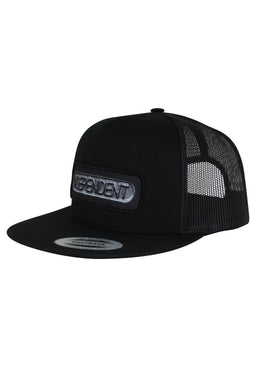Sand Cast 5-Panel Mesh Structured High Snapback black Vorderansicht