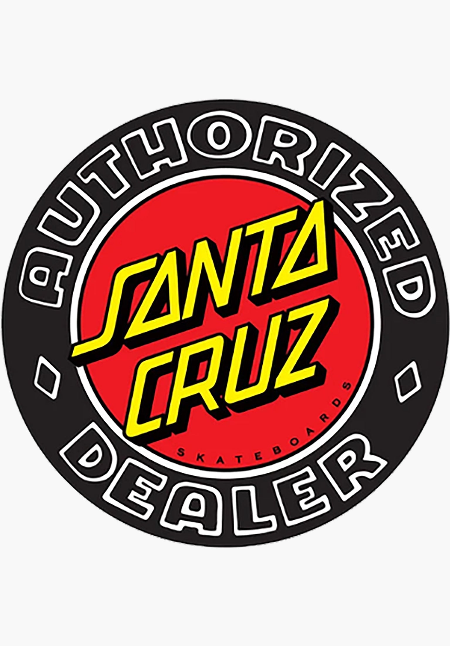 DOT Authorized Dealer Sticker red-yellow Vorderansicht