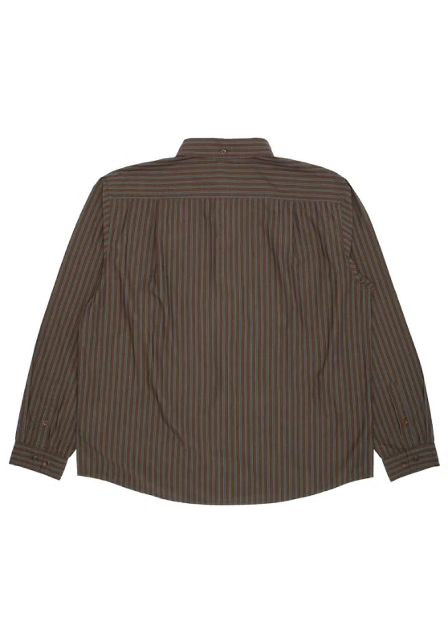 Long Sleeve Button Down brown-stripe Rueckenansicht