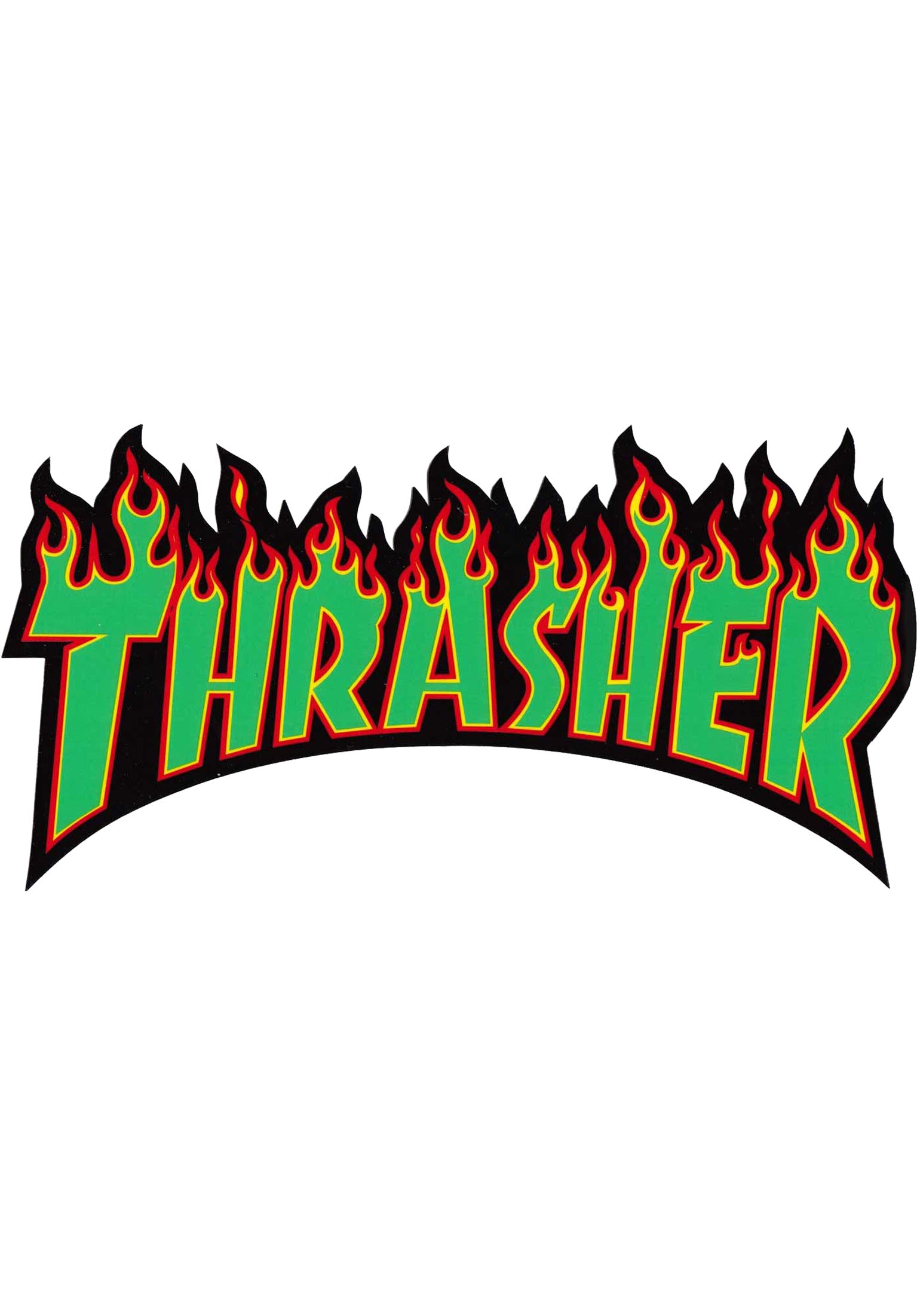 Flame Sticker Large rasta Vorderansicht