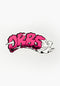Orbs 4,75 Wide Die-Cut Sticker black-pink-white Vorderansicht