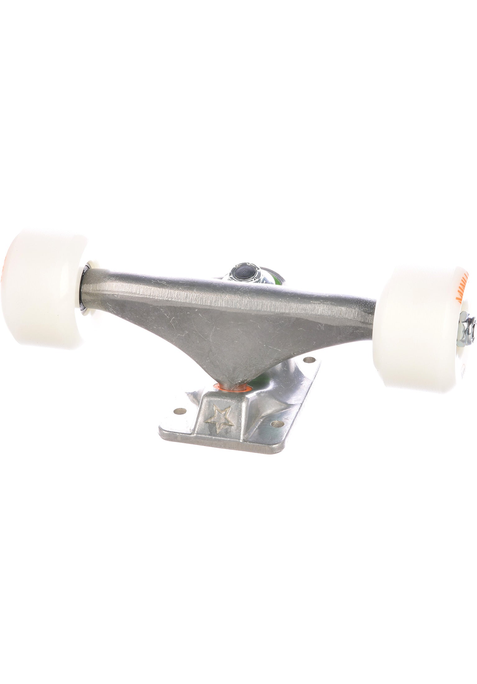 7.63 white A-Cut Wheels 90A Set of 2 raw Rueckenansicht