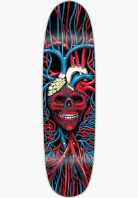 Heart Skull - Velvet Flocked - signed by Sean Cliv black-velvet Vorderansicht