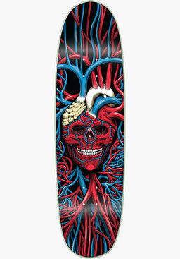 Heart Skull - Velvet Flocked - signed by Sean Cliv black-velvet Vorderansicht