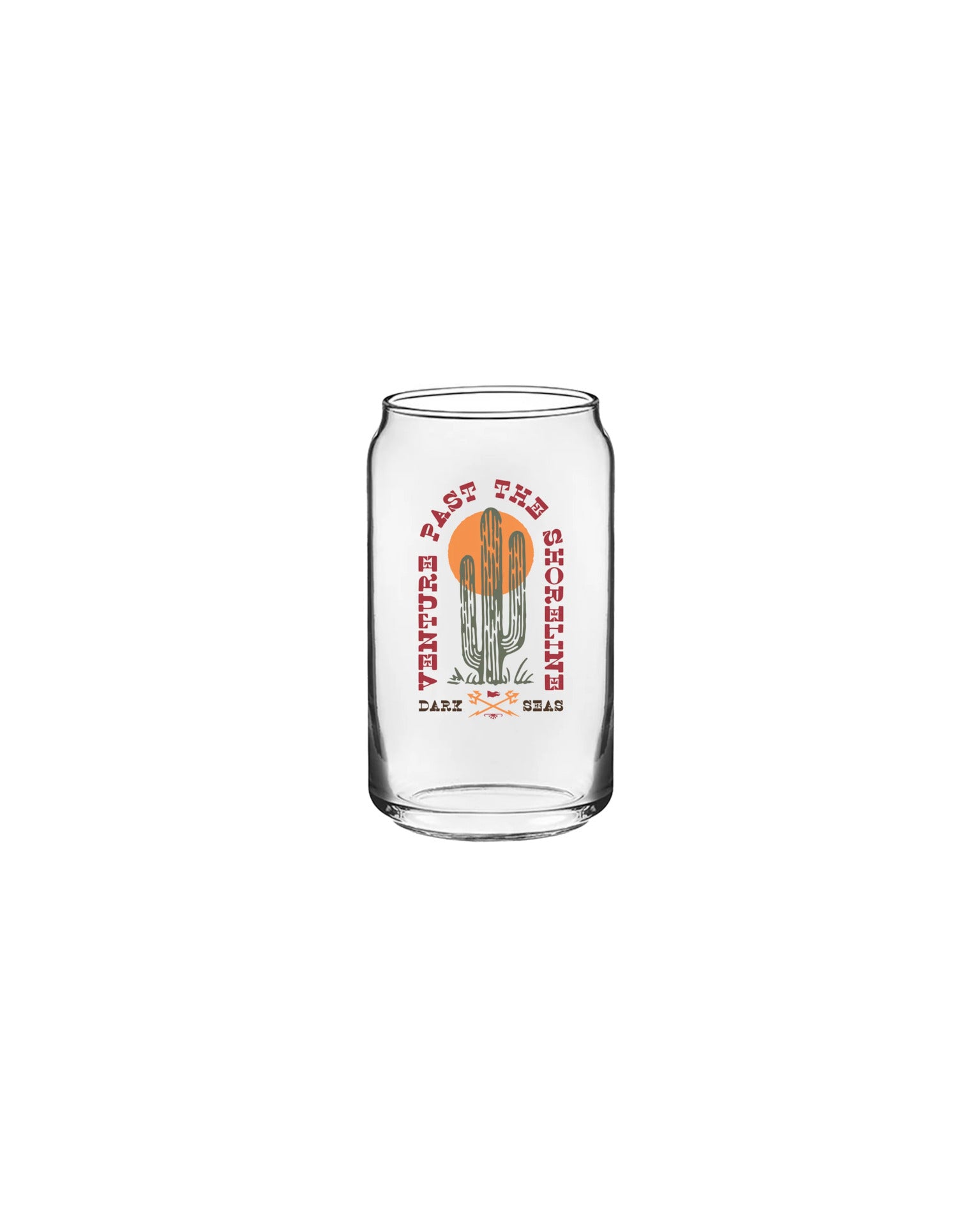 Saguaro Glass Beer Can clear Vorderansicht