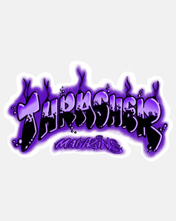 Airbrush Sticker purple Vorderansicht