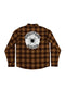 Web flannel black-brown Vorderansicht