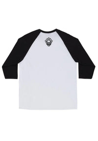 Listen To 3/4 Raglan Midweight white-black Rueckenansicht