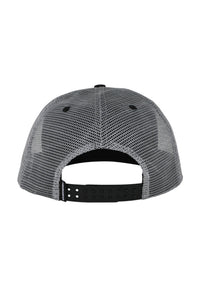 Rhino Span Mesh Trucker Unstructured Snapback black-grey Closeup1