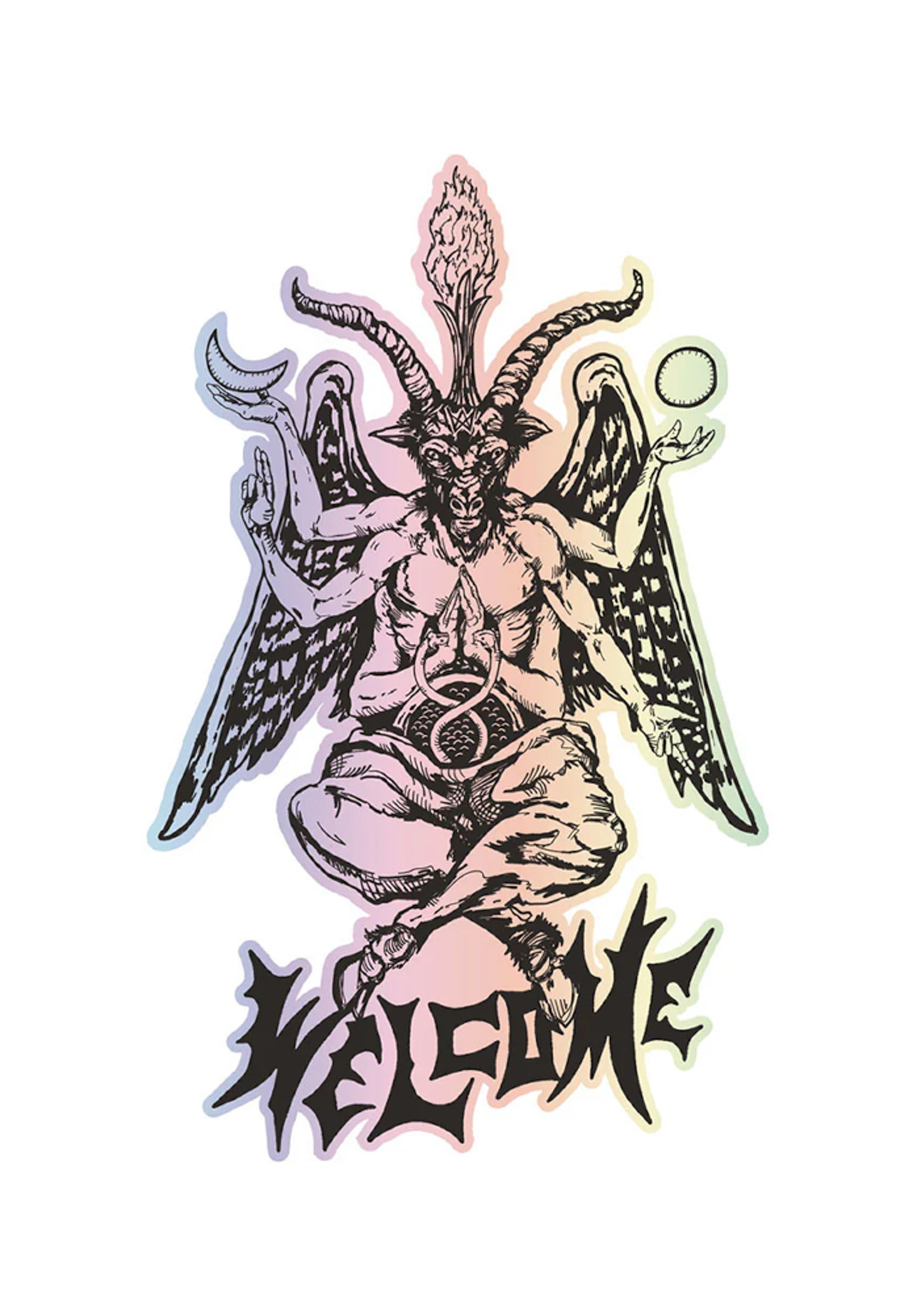 Bapholit 3,5 Die-Cut Sticker black - prism foil Vorderansicht