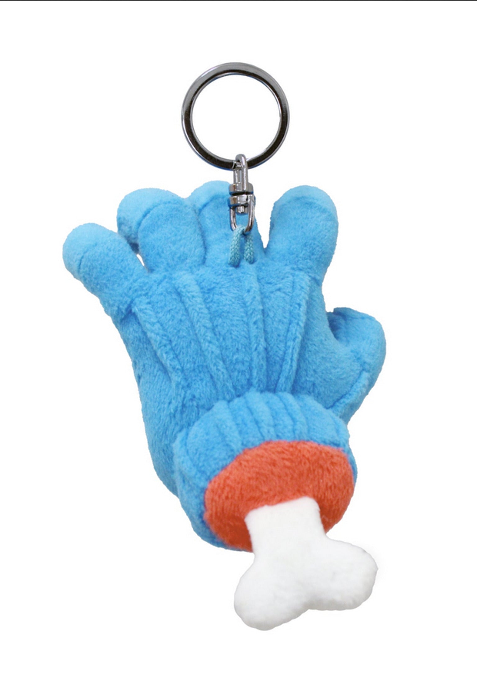 Screaming Hand Keychain Key Plush blue Closeup1