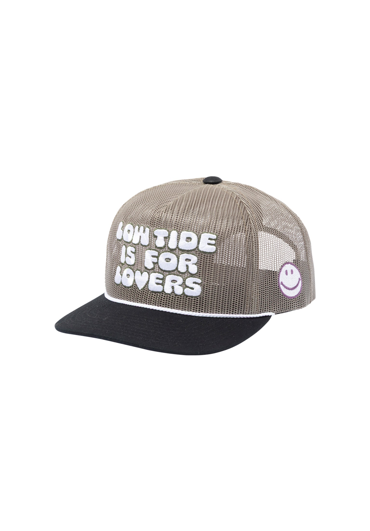Lovers 5-Panel Trucker Snapback white-green Vorderansicht