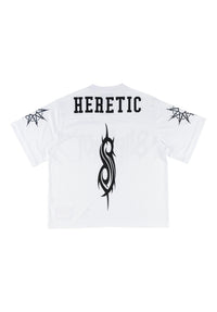 x Slipknot Heretic Mesh Football Jersey white Rueckenansicht