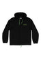 Gravette Cut and Tie Hooded Windbreaker black Vorderansicht