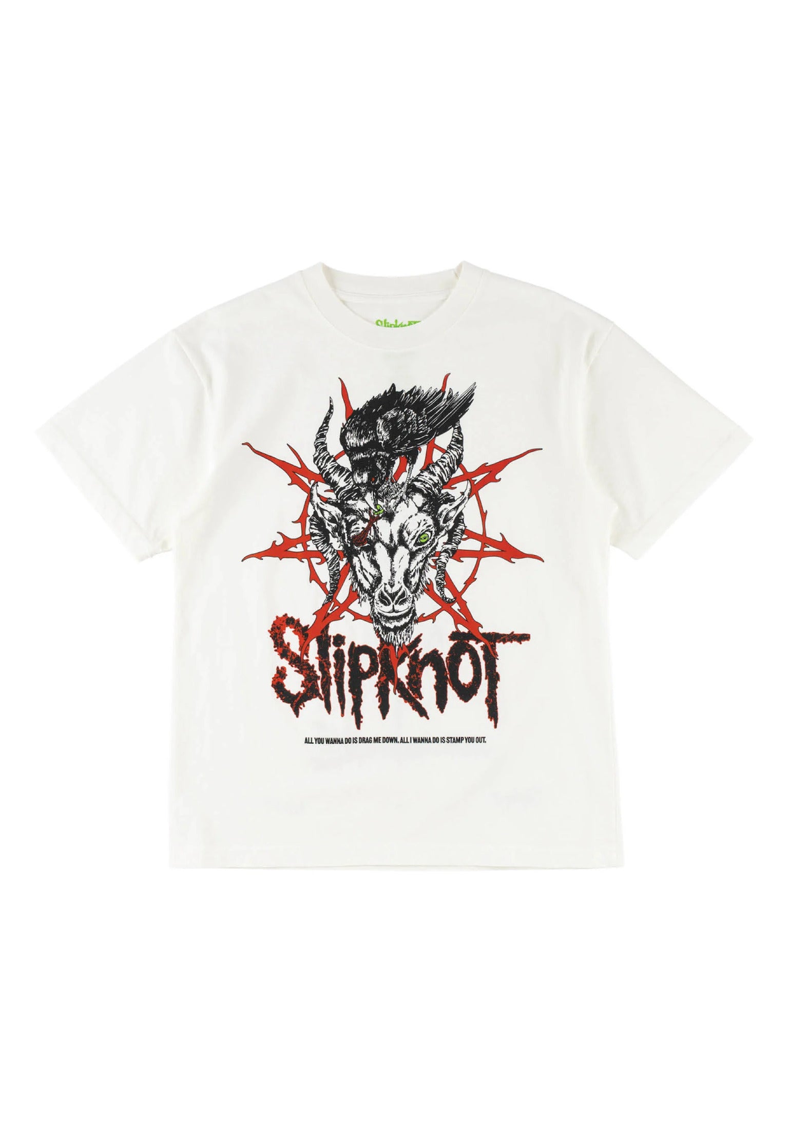x Slipknot Spit It Out Boxy Garment-Dyed white Vorderansicht