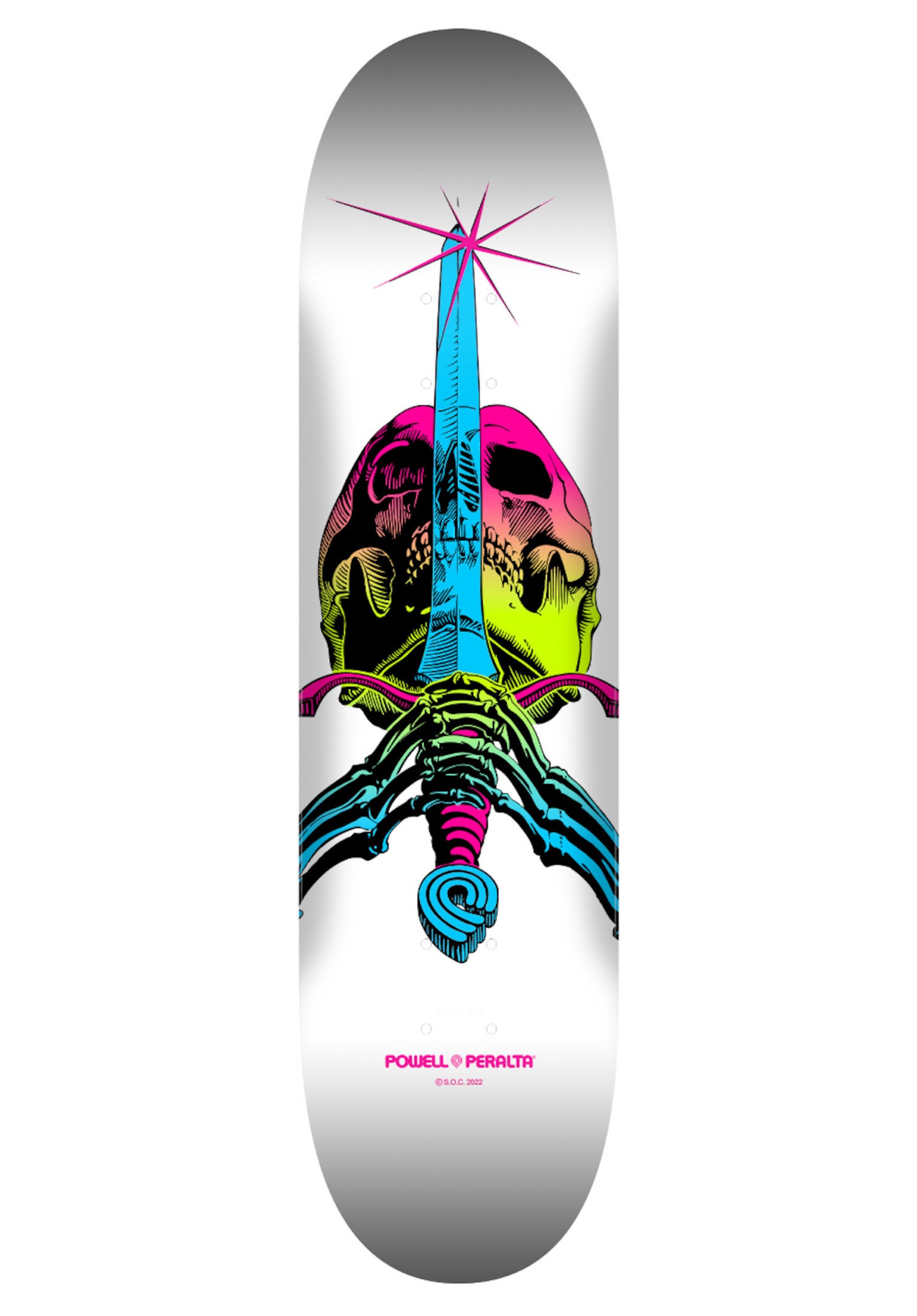 Skull & Sword Fade Popsicle lime fade / white Vorderansicht