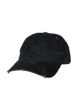Distressed Vamp Embroidered 6-Panel Twill Unstruct black Vorderansicht