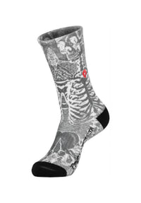 Skeleton Print with embroidered PPP charcoal Vorderansicht