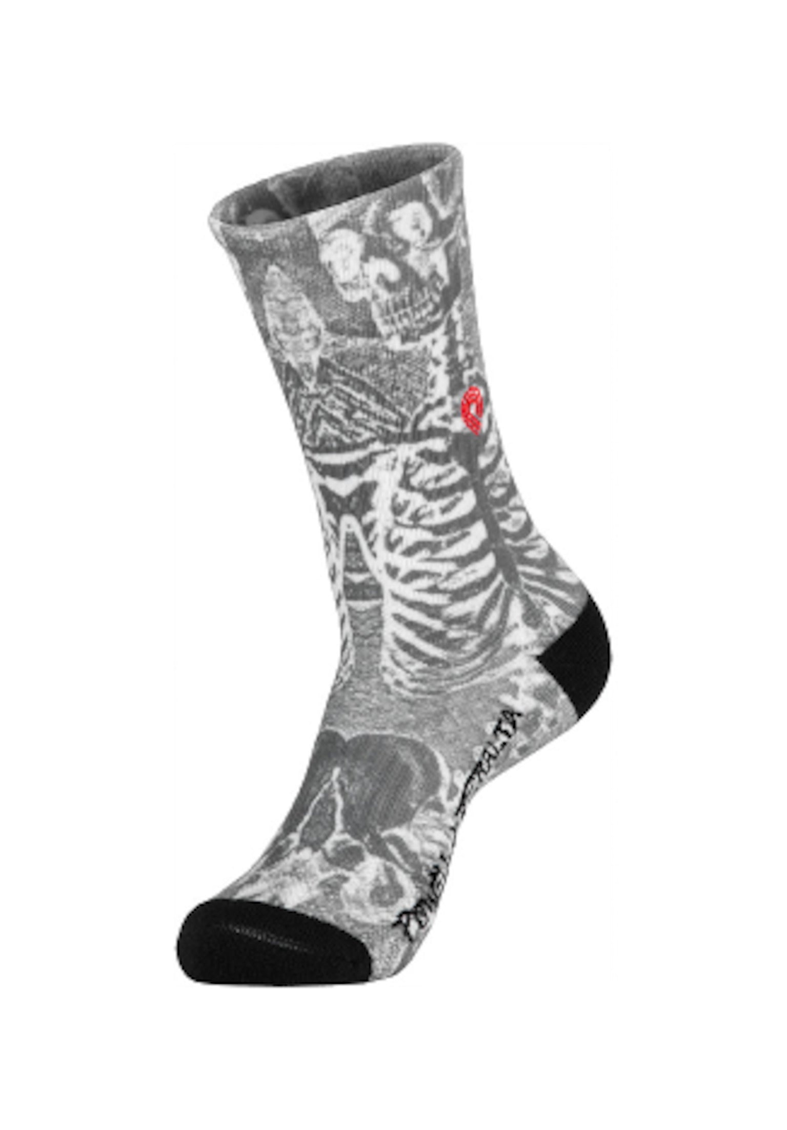 Skeleton Print with embroidered PPP charcoal Vorderansicht