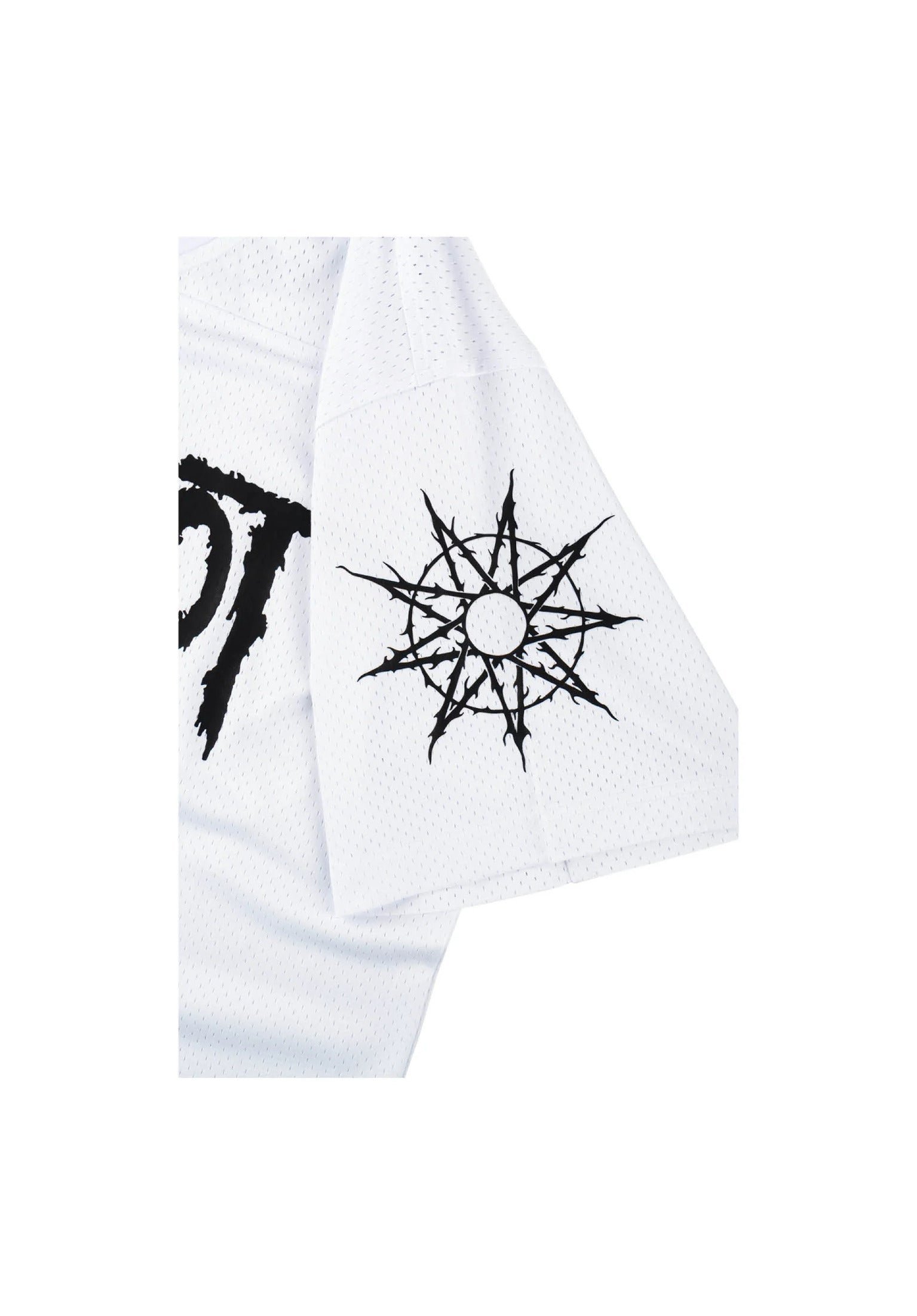 x Slipknot Heretic Mesh Football Jersey white Closeup1