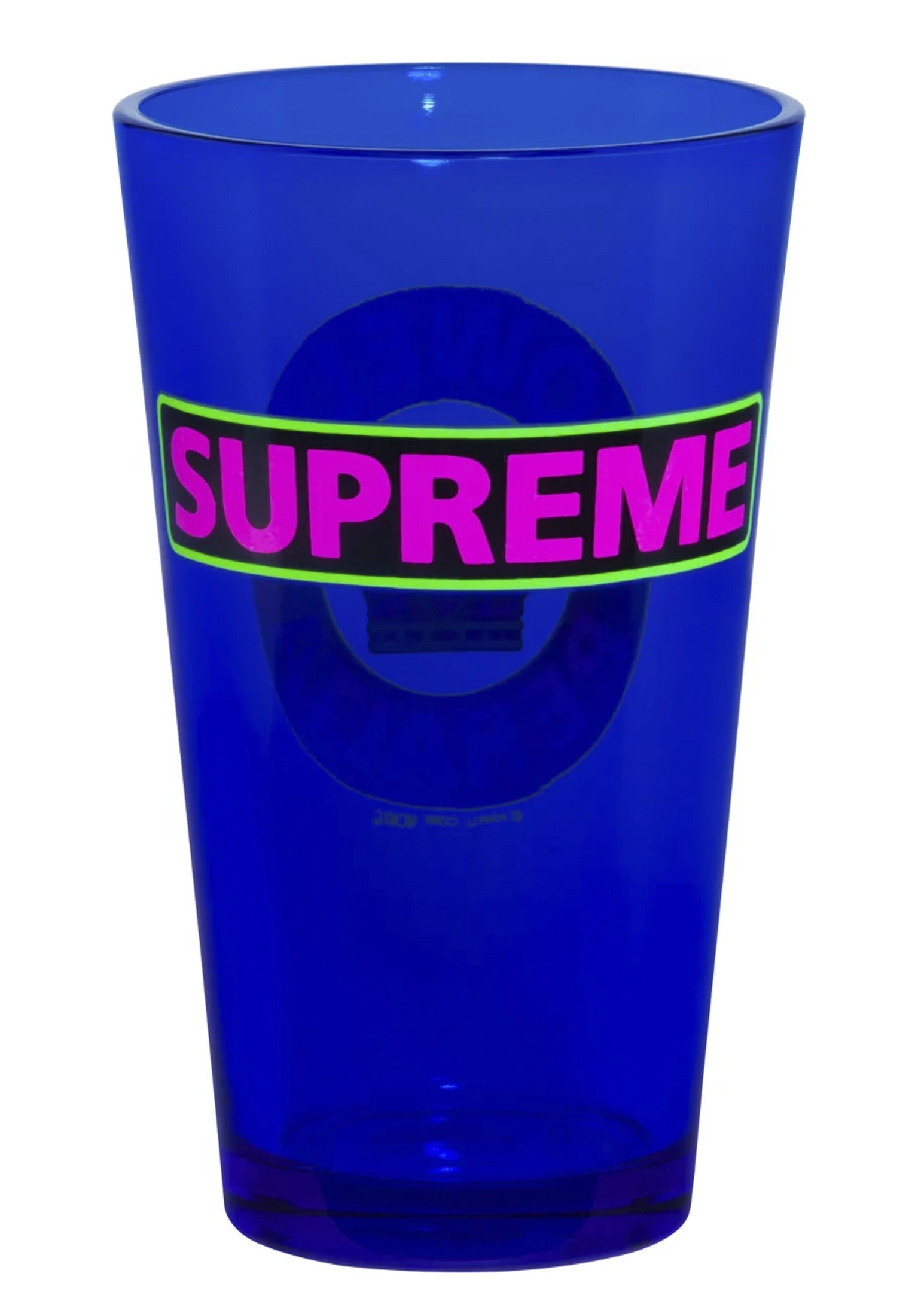 Supreme Pint Glass blacklight Rueckenansicht
