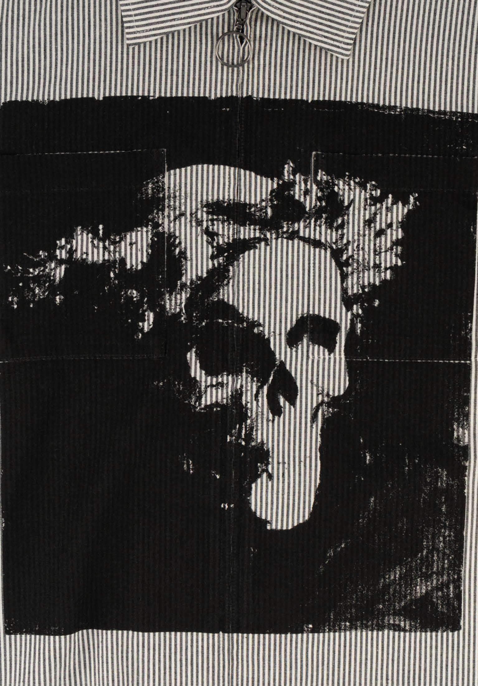 Crowned Printed Oxford black Closeup1