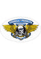 Winged Ripper 6.5 Sticker blue Vorderansicht